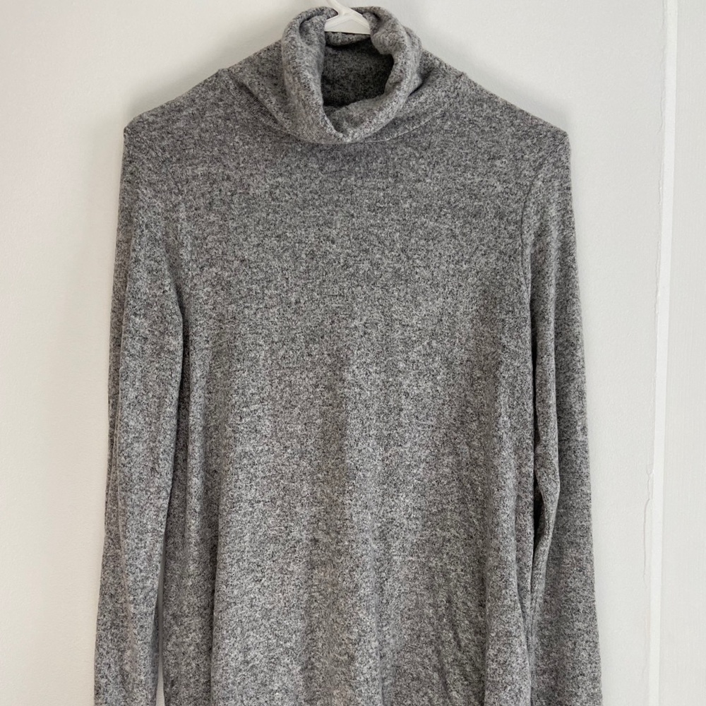 Grey turtleneck sweater